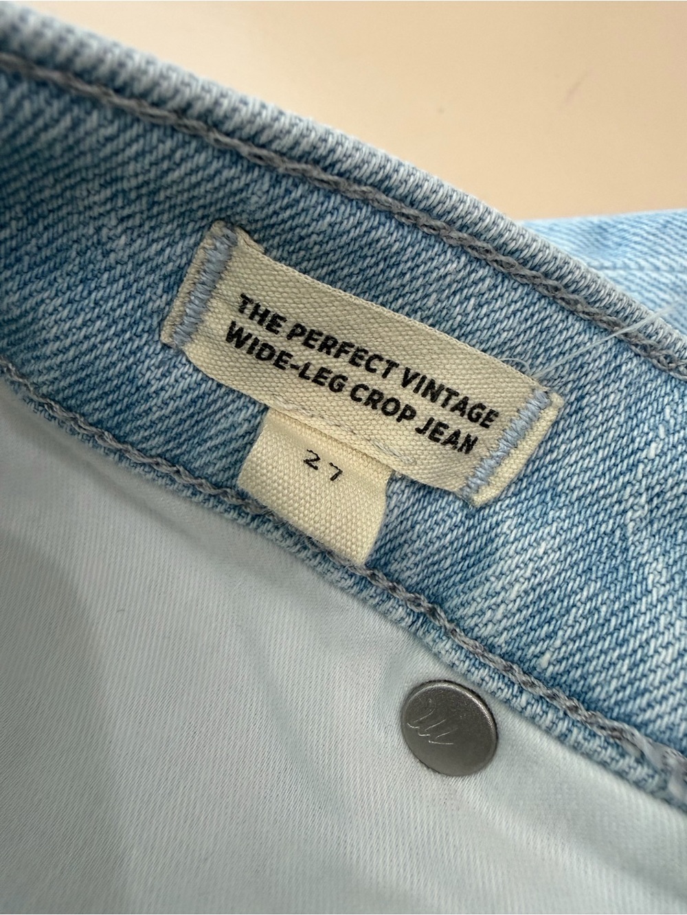 Madewell The Perfect Vintage Wide Leg Crop Jeans High Rise Women’s Size 27 - Picture 8 of 15